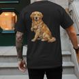 Golden Retriever I Love Dad Dog Dad Father's Day Men's Back Print T-Shirt
