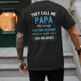 Grandpa Papa Partner In Crime Dad Men's Back Print T-Shirt