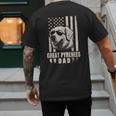 Great Pyrenees Dog Dad American Flag For Father Men Men's Back Print T-Shirt