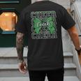 Green Sport Loud Proud Cheer Coach Dad Father's Day Men's Back Print T-Shirt