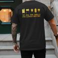 Grilling Art For Men Dad Barbecue Meat Smoking BBQ Men's Back Print T-Shirt