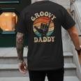 Groovy Daddy 70s Aesthetic Nostalgia 1970's Retro Groovy Dad Men's Back Print T-Shirt