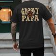 Groovy Papa 70s Aesthetic Nostalgia 1970's Retro Dad Men's Back Print T-Shirt