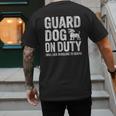Guard Dog Will Lick Burglars Dog Mom Dad T-Shirt Men's Back Print T-Shirt