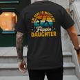 Gymnastics Mom Dad I'm Here To Watch My Flippin' Daughter Men's Back Print T-Shirt