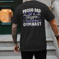Gymnastics Watercolor Proud Dad Of A Flippin Awesome Gymnast Men's Back Print T-Shirt