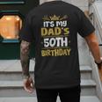 Happy It's My Dad's 50th Birthday 1975 50 Years Old Men's Back Print T-Shirt
