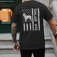 Heeler Dad Flag Vintage Blue Red Cattle Dog Patriot Men Men's Back Print T-Shirt