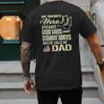 Hero Wears Dog Tags Combat Boots Proud Army Dad Father Men's Back Print T-Shirt Hero Wears Dog Tags Combat Boots Proud Army Dad Father Men's Back Print T-Shirt