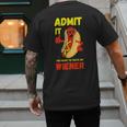 Hilarious Hot Dog Dad Joke Text Pun Dirty Joke -Barbecue Men's Back Print T-Shirt Hilarious Hot Dog Dad Joke Text Pun Dirty Joke -Barbecue Men's Back Print T-Shirt