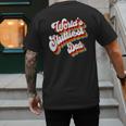 Humor Sarcastic Father's Day Adult Jokes World's Sluttiest Dad Small Men's Back Print T-Shirt