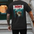Humorous Paws Parody Cat Mouse For Cat Lover Cat Mom Cat Dad Men's Back Print T-Shirt Humorous Paws Parody Cat Mouse For Cat Lover Cat Mom Cat Dad Men's Back Print T-Shirt