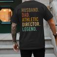Husband Dad Athletic Director Legend Athletic Directors Men's Back Print T-Shirt