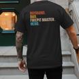 Husband Dad Firepit Master Hero Men's Back Print T-Shirt