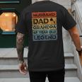 Husband Dad Grandpa 67 Year Old Legend 67th Birthday Vintage Men's Back Print T-Shirt
