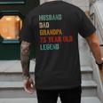 Husband Dad Grandpa 75 Year Old Legend 75th Birthday Men's Back Print T-Shirt Husband Dad Grandpa 75 Year Old Legend 75th Birthday Men's Back Print T-Shirt