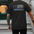 Husband Daddy Protector Hero Police Officer Father Dad Men's Back Print T-Shirt