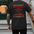 I'm Dad Grandpa Retired Firefighter Nothing Scares Me Men's Back Print T-Shirt