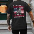 I'm A Dad Grandpa And Veteran Papa Grandpa Fathers Day Men Men's Back Print T-Shirt