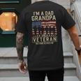 I'm A Dad Grandpa And Veteran Patriotic US Flag Veterans Day Men's Back Print T-Shirt