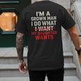 I'm a Grown Man I Do What My Daughter Wants Dad Men's Back Print T-Shirt