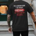 I'm A Grown Man I Do What My Daughter Wants Father Dad Men's Back Print T-Shirt