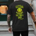 I'm Not Yelling This Is Just My Softball Dad Voice Men's Back Print T-Shirt