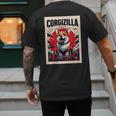 Japanese Art Corgi Dog Mom Dad Men's Back Print T-Shirt
