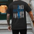 Jesus God Religious Man Of God Husband Dad Protector Men's Back Print T-Shirt