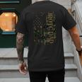JROTC Dad United States Distressed Camo w US Flag Men's Back Print T-Shirt