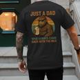 Just A Dad Who Always Came Back With The Milk Bigfoot Men's Back Print T-Shirt