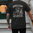 Just A Dad Who Always Came Back With The Milk Shirt Skeleton Men's Back Print T-Shirt