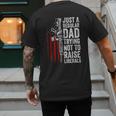Just A Regular Dad Trying Not To Raise Liberals Father's Day Men's Back Print T-Shirt Just A Regular Dad Trying Not To Raise Liberals Father's Day Men's Back Print T-Shirt