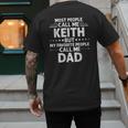 KEITH Name Father's Day Personalized Men Dad Men's Back Print T-Shirt