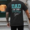 Kids Birthday Party Parent Birthday Girl Father Daddy Dad Men's Back Print T-Shirt