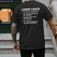 Labor Coach New Mom New Dad Hospital New Baby Shower Men's Back Print T-Shirt