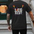 Leg Rest Naughty Dad Joke Vagitarian Lesbian Men's Back Print T-Shirt