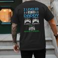 Leveled Up To Daddy Again Gamer Dad Est 2026 Men's Back Print T-Shirt Leveled Up To Daddy Again Gamer Dad Est 2026 Men's Back Print T-Shirt