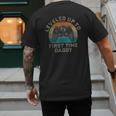 I Leveled Up To First Time Daddy Soon To Be Dad Men's Back Print T-Shirt I Leveled Up To First Time Daddy Soon To Be Dad Men's Back Print T-Shirt