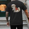 I Love Dad Tattoo Shih Tzu Dad Father's Day Men's Back Print T-Shirt
