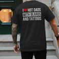 I Love Hot Dads With Beards And Tattoos I Heart Hot Dads Men's Back Print T-Shirt
