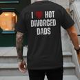I Love Hot Divorced Dads Red Hearts Men's Back Print T-Shirt