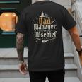 Magical Dad Manager Of Mischief Birthday Boys Girls Men's Back Print T-Shirt
