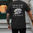 Maltese Dog Watching Owner Quote Puppy Mom Dad Men Women Girls Kids Men's Back Print T-Shirt