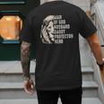 Man Of God Husband Daddy Protector Hero Lion Father's Day Men's Back Print T-Shirt