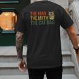 The Man The Myth The Cat Dad Cat Daddy Vintage Men's Back Print T-Shirt The Man The Myth The Cat Dad Cat Daddy Vintage Men's Back Print T-Shirt