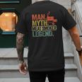 Man Myth Meat Smoker Legend Dad Grillfather BBQ Meat Smoking Men's Back Print T-Shirt