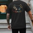Matching Gamer Tee For Dad Mom & Kids Player 123 Men's Back Print T-Shirt