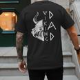 Men Celtic Norse Mythology Viking Dad Men's Back Print T-Shirt