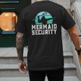 Mermaid Security Shirt Boys Swimmer Dad Merdad Trident Men's Back Print T-Shirt